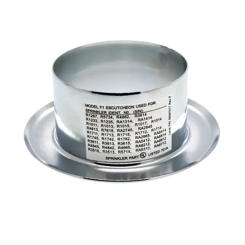 Reliable F2 Recessed Sprinkler Escutcheon 1/2 Inch