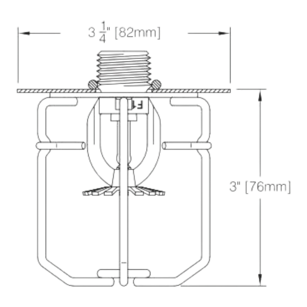 Reliable Fire Sprinkler Guard Shield 3 1/4" Protection
