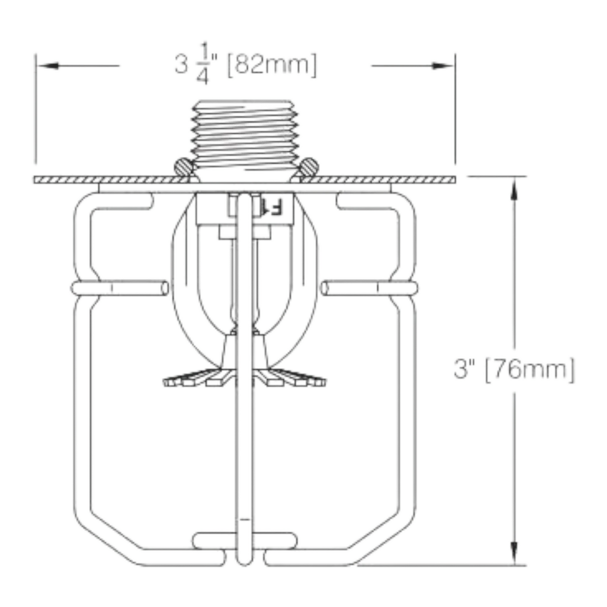 Reliable Fire Sprinkler Guard Shield 3 1/4" Protection