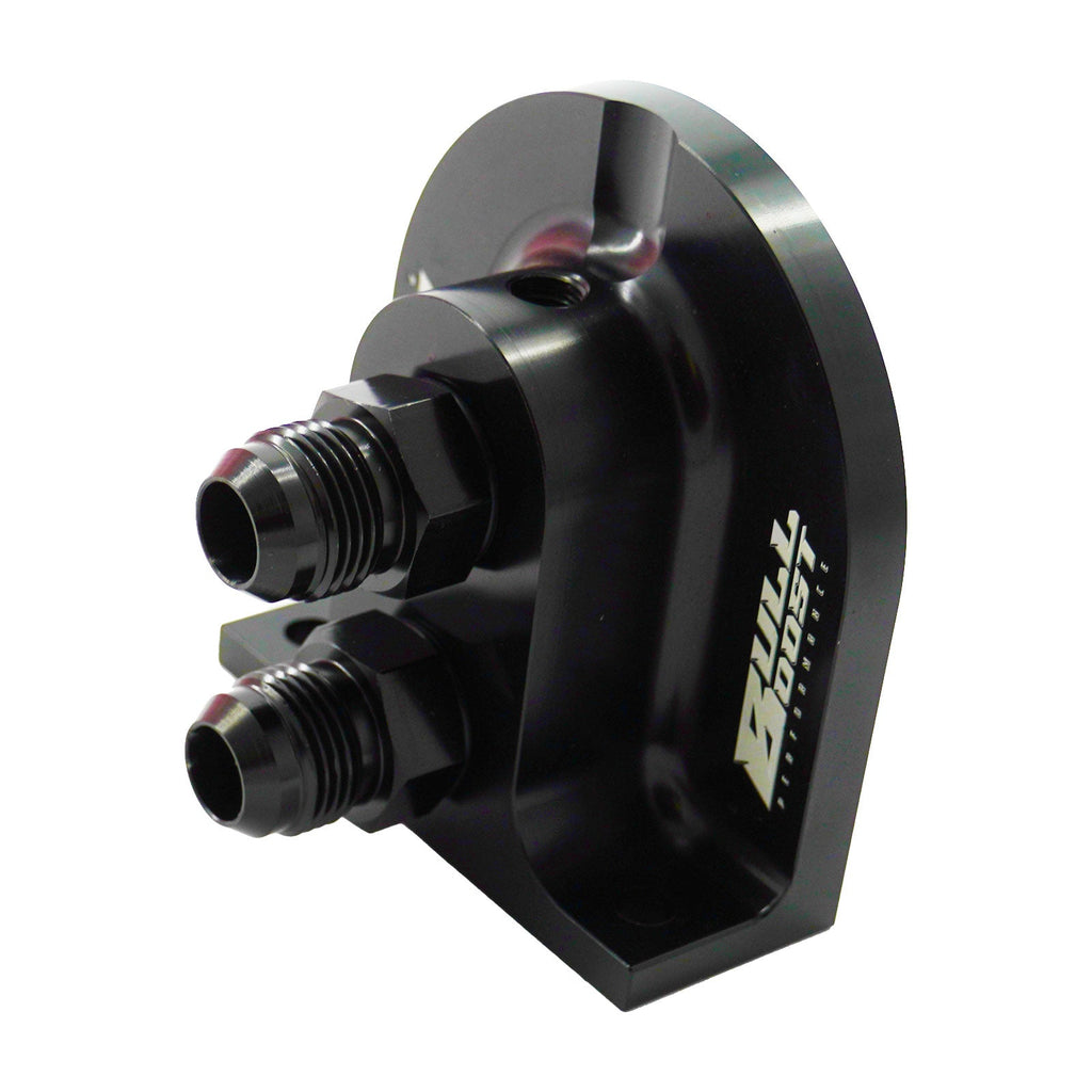 Billet Remote Oil Filter Relocation Mounting Bracket -10 AN with Pressure Port