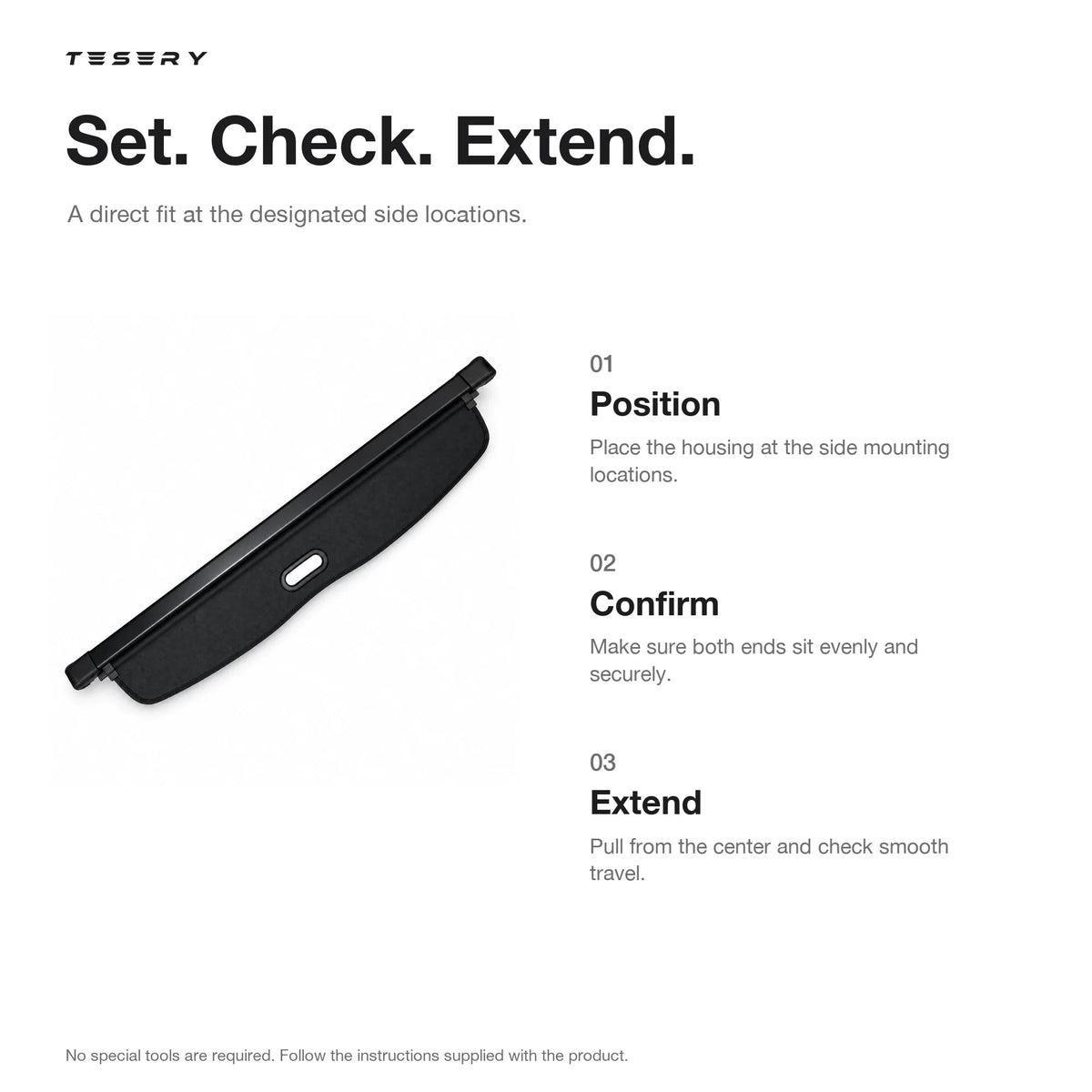 Retractable Cargo Cover for Model Y Juniper