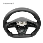 TESERY Touch Horn Round Steering Wheel Replacement for Tesla Model S / X 2021-2023