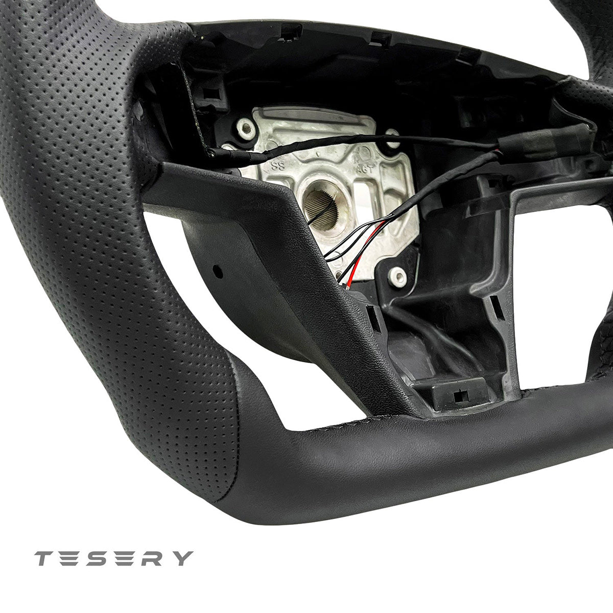 TESERY Touch Horn Round Steering Wheel Replacement for Tesla Model S / X 2021-2023
