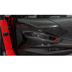 Dry Carbon Fiber Door Speaker Cover Trim for Chevrolet Corvette C8