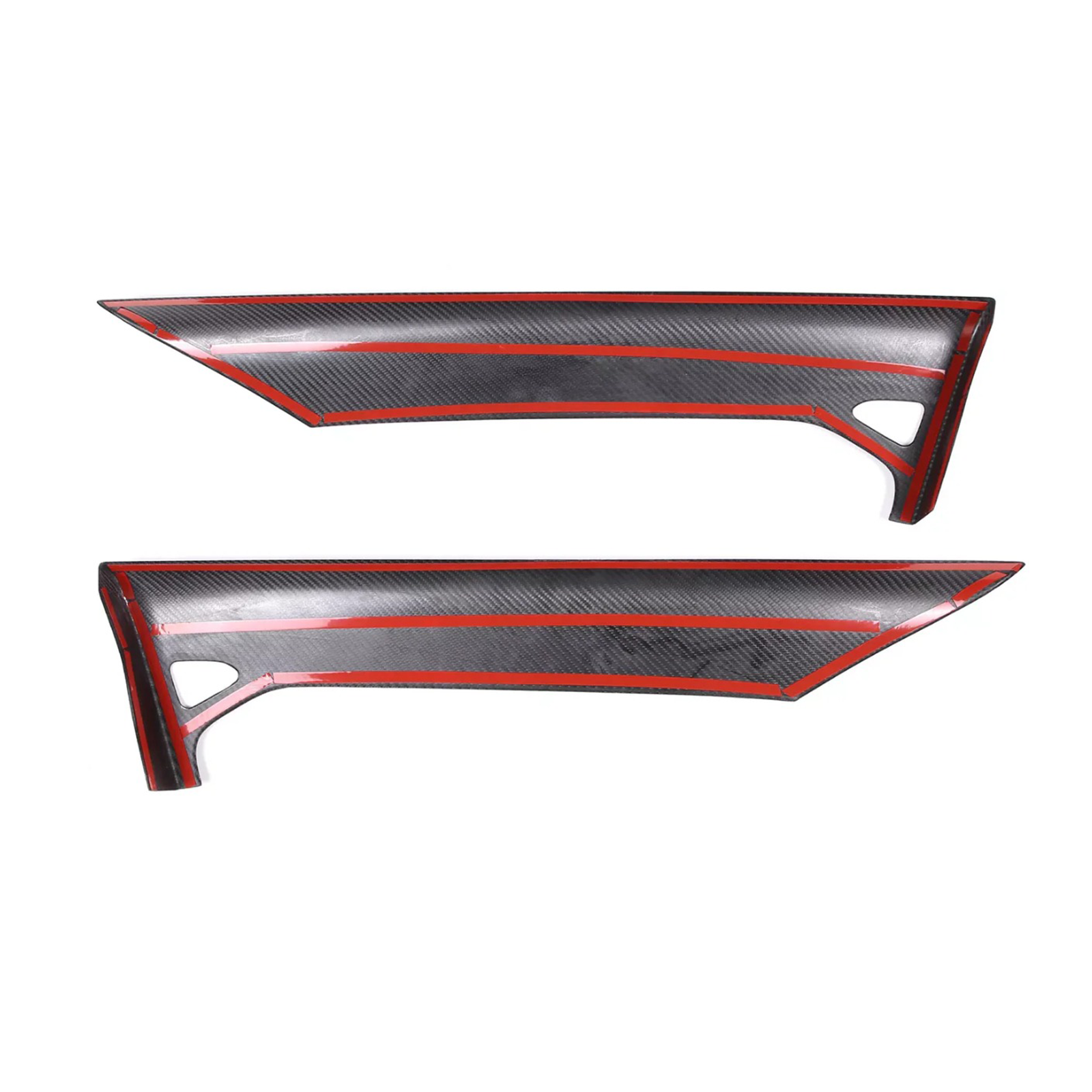 Carbon Fiber Interior Door Upper Panel Trim Cover for Chevrolet Corvette C8