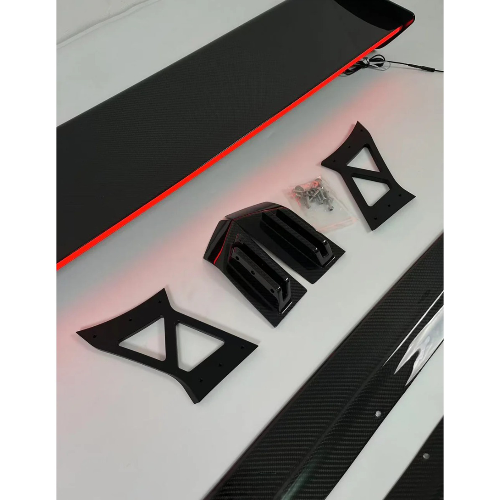 Prepreg Carbon Fiber Wing w/ LED for BMW G80 M3 G82 M4 G87 M2