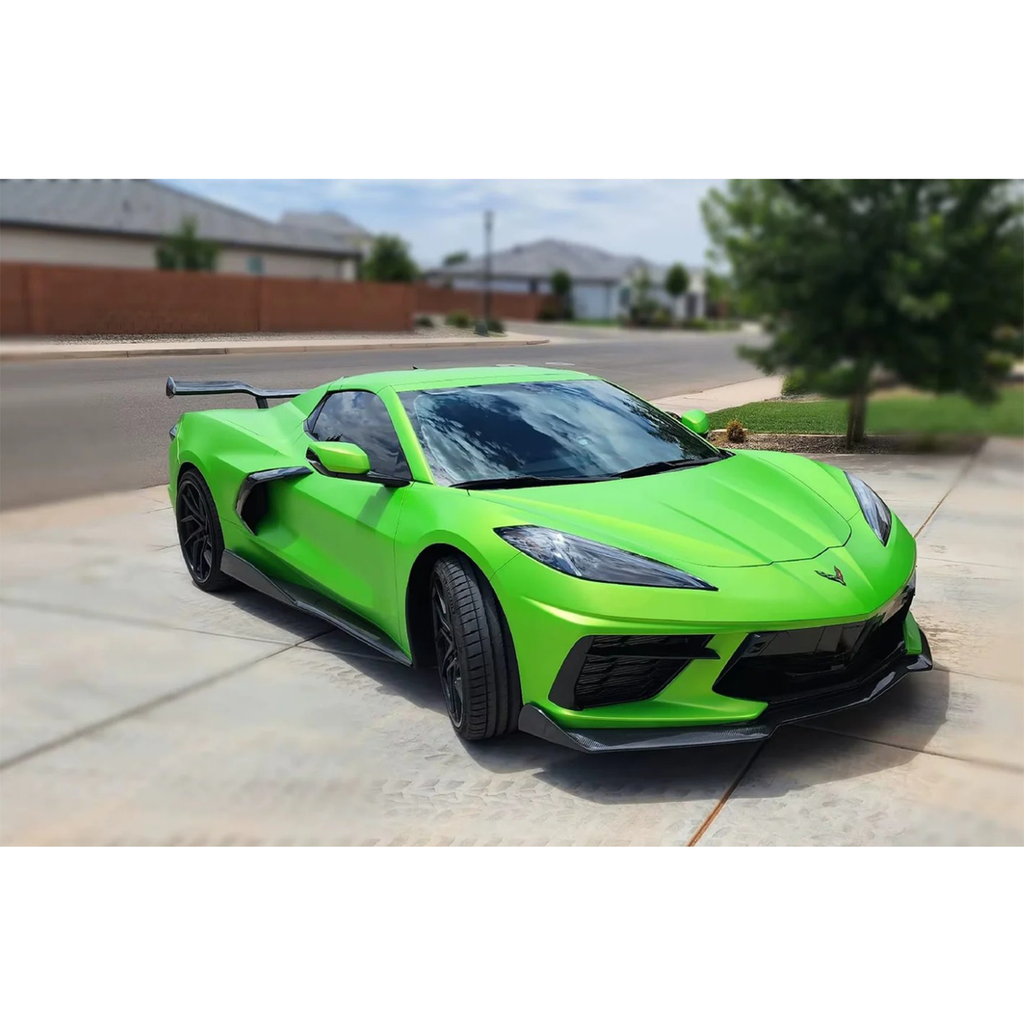 V Style Carbon Fiber Front Lip for Chevrolet Corvette C8
