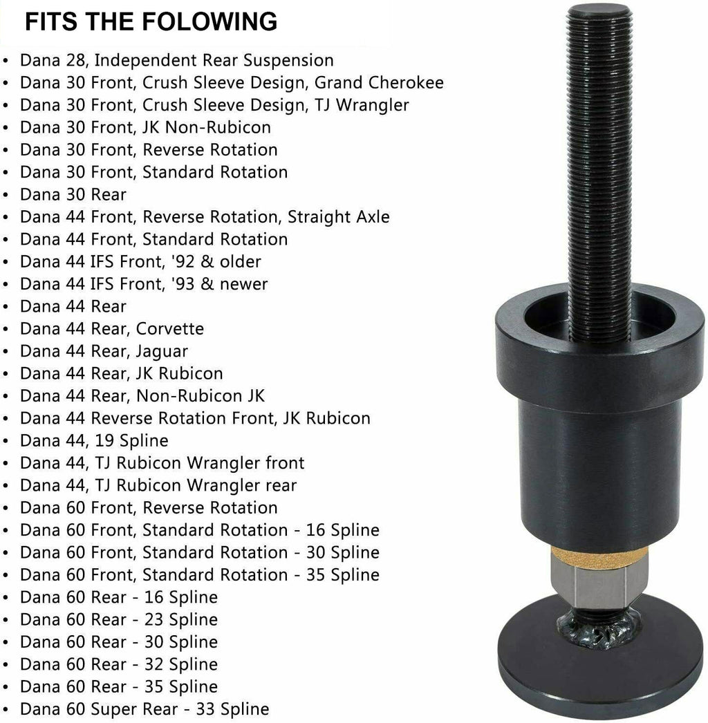 Inner Axle Side Seal Installation Tool For Dana 30/44/60 Axles Front Differentials
