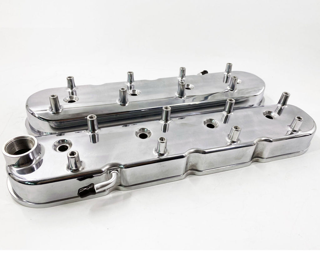 LS Cast Aluminum Tall Valve Covers for LS1 LS2 LS3 LS6 5.3 6.0 Polished
