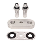 Transmission Cooler Line Adapter Plate with Gasket and 6AN Fittings Compatible with 6L80E 6L90E 8L90E Oil Seal Line Connector for Braided Hose Set