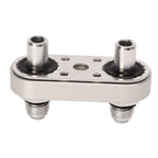 Transmission Cooler Line Adapter Plate with Gasket and 6AN Fittings Compatible with 6L80E 6L90E 8L90E Oil Seal Line Connector for Braided Hose Set