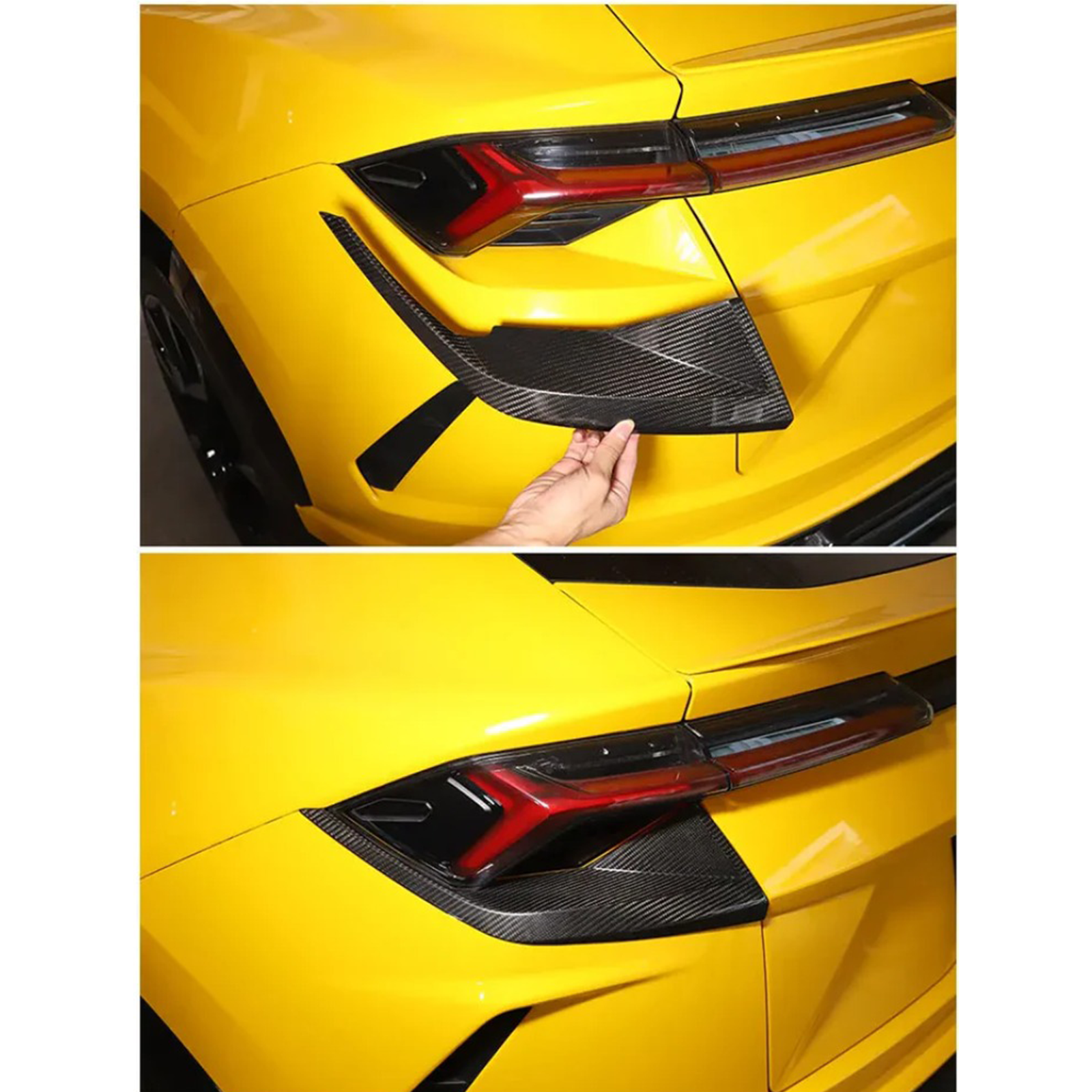 Dry Carbon Fiber Tail Light Trim for Lamborghini Urus