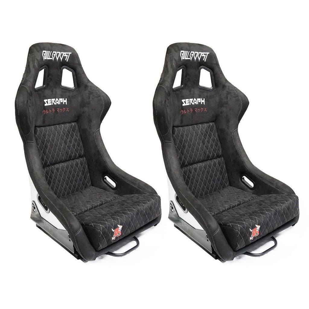 Bull Boost Adjustable Racing Lowered Ultra Max Bucket Seat with Slider Rails