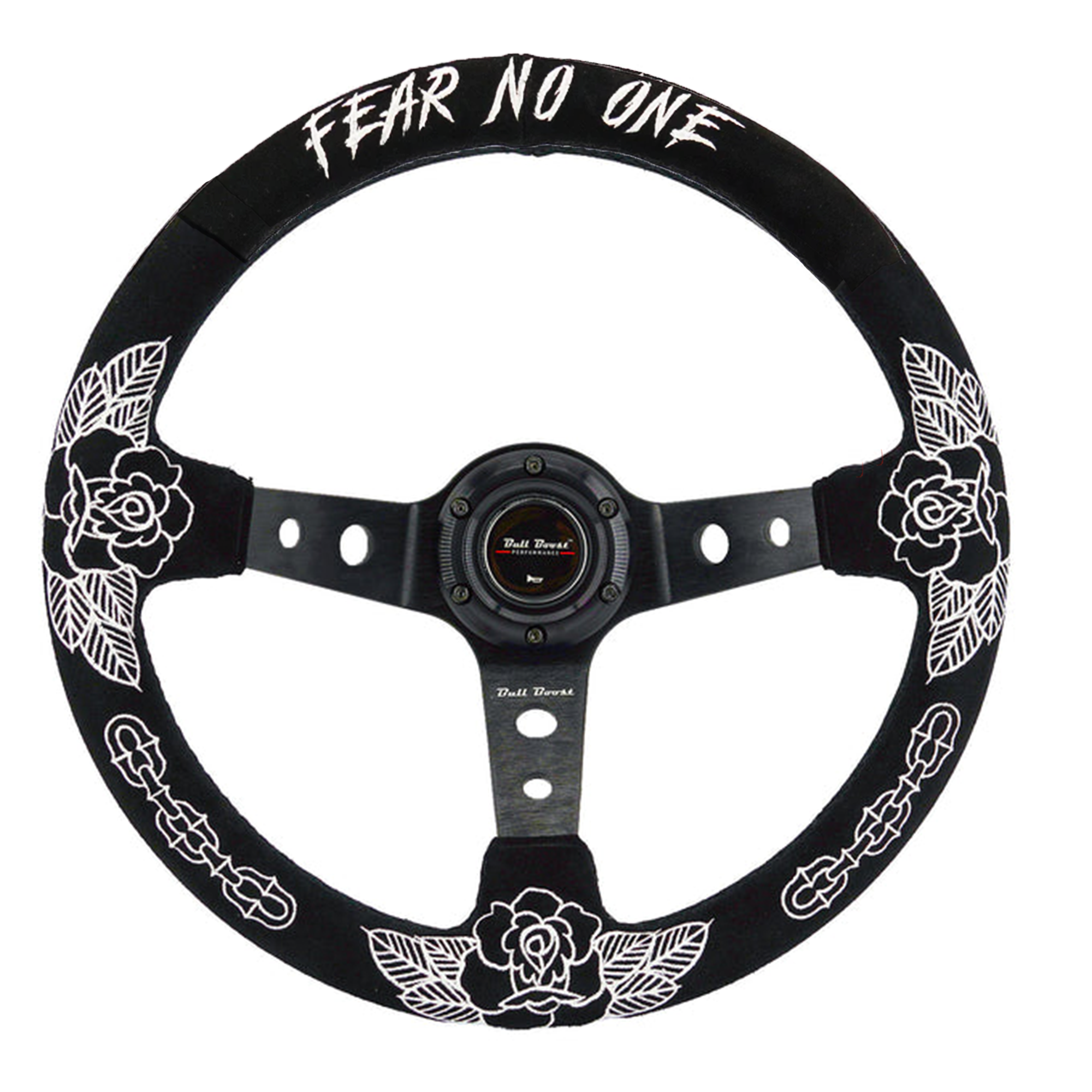 BW Rose Deep Dish Steering Wheel + Short Hub Adapter Kit For Honda Acura