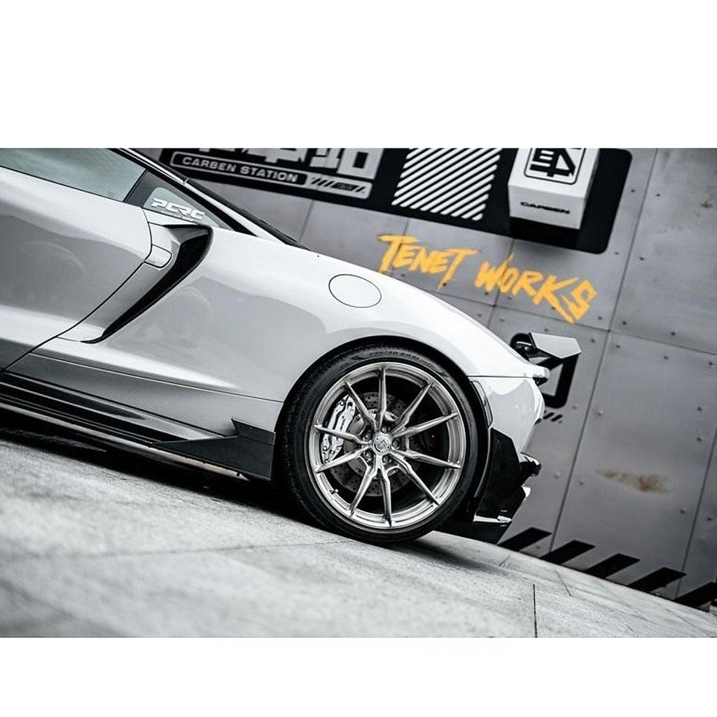 MWD Style Carbon Fiber Side Skirt Extension for McLaren GT