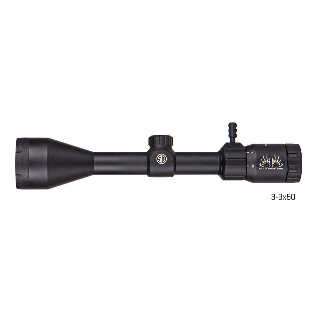 Sig Sauer Buckmasters Scope 3-9x50mm - Second Focal Plane Reticle - Up to 500 Yard Range