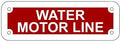 Sign Water Motorline 6' X 2' Durable Safety Sign