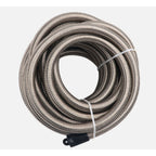 Silver Fuel Hose Oil Gas Air Line AN6-AN8-AN10 Stainless Steel Braided BOOSTED