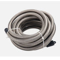 Silver Fuel Hose Oil Gas Air Line AN6-AN8-AN10 Stainless Steel Braided BOOSTED