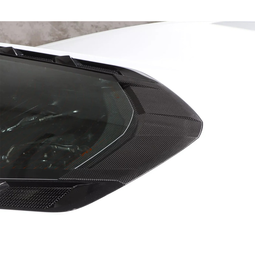 Carbon Fiber Rear Window Trim Cover Set for Chevrolet Corvette C8 Coupe