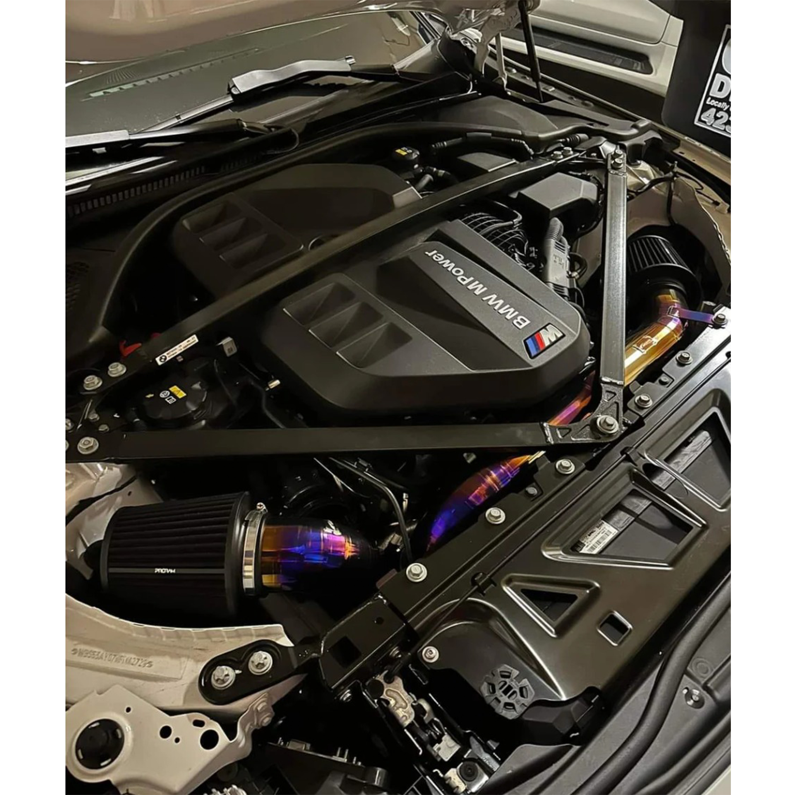 Titanium Cold Air Intake for BMW G80 G82 M3 M4 G87 M2 S58 Engine
