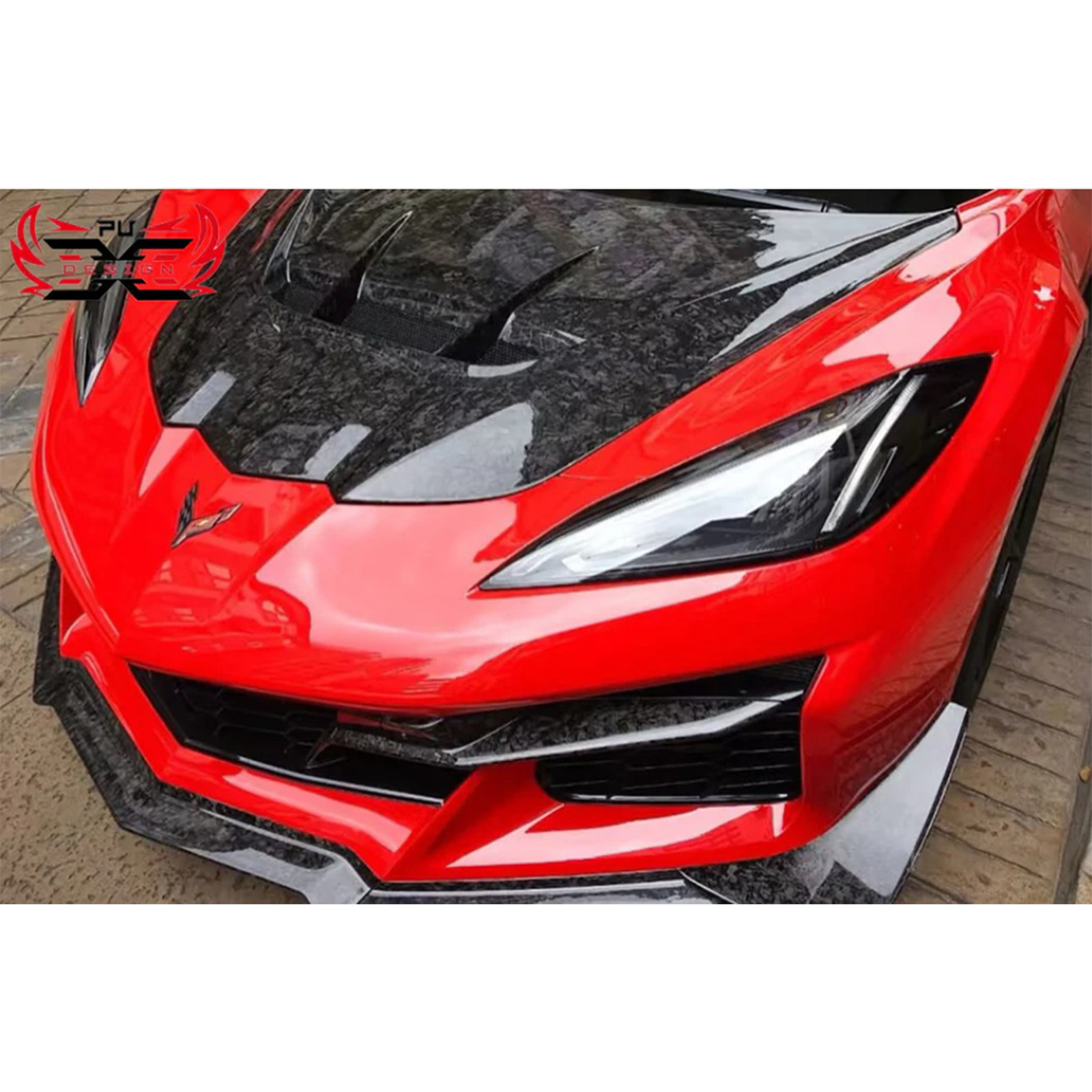 V3 Vented Carbon Fiber Hood Bonnet for Chevrolet Corvette C8