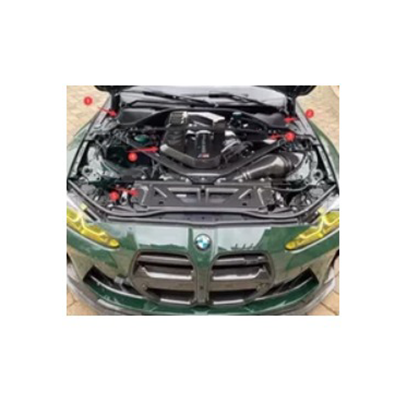 Dry Carbon Fiber Cooling Shroud Cover for BMW G80 M3 G82 G83 M4