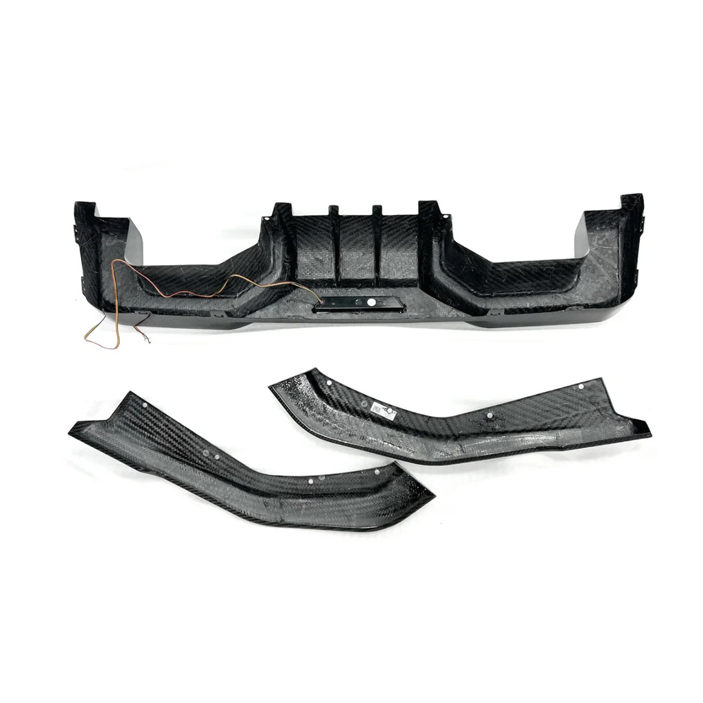 Carbon Fiber AD Style Rear Diffuser w/ LED Light for BMW G80 G81 G82 G83 M3 M4