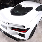 Carbon Fiber Rear Window Trim Cover Set for Chevrolet Corvette C8 Coupe