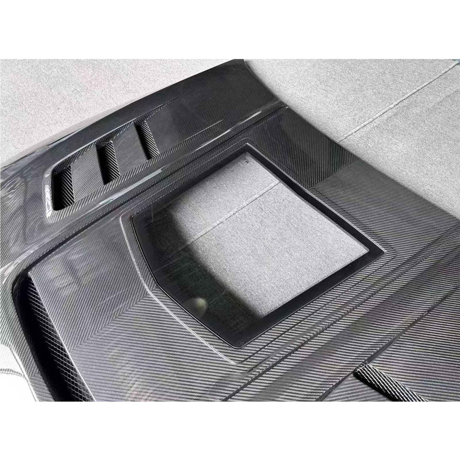 Carbon Fiber Engine Hood Bonnet Transparent Window for BMW F90 M5 G30 5 Series