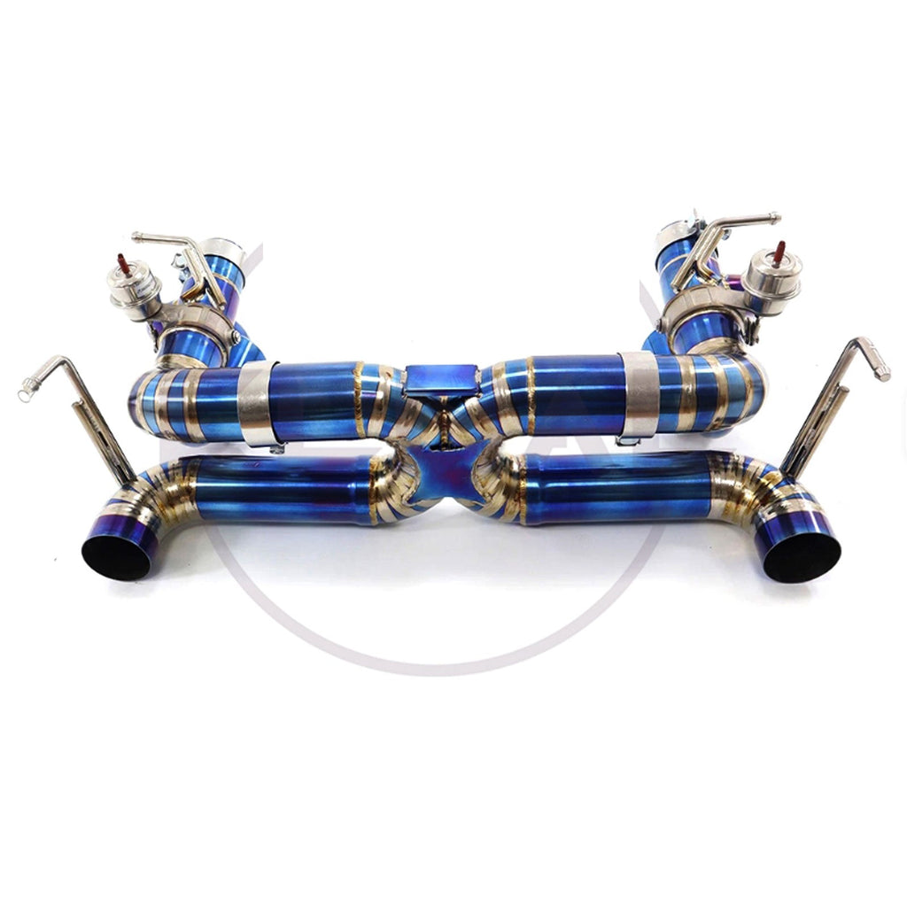 Titanium Valved Muffler Exhaust System for Ferrari 488 GTB Spider Pista