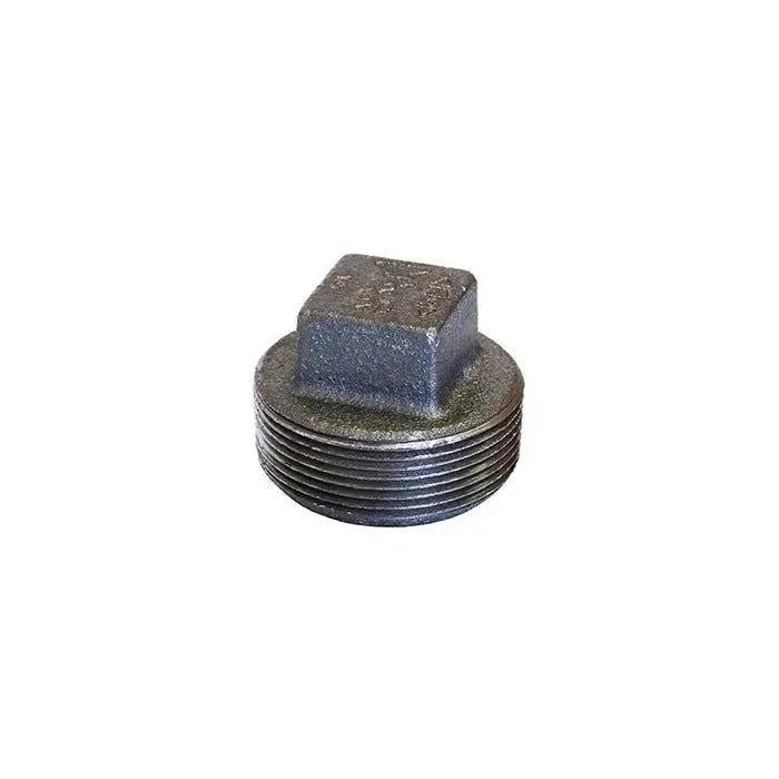 3/4" Black Steel Solid Square Plug for Fire Protection