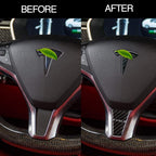 Steering Wheel Interior Sticker for Tesla Model S Model X 2016-2019
