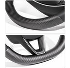 Steering Wheel Trim Covers for Model Y Juniper / Model 3 Highland | Real Dry Carbon Fiber