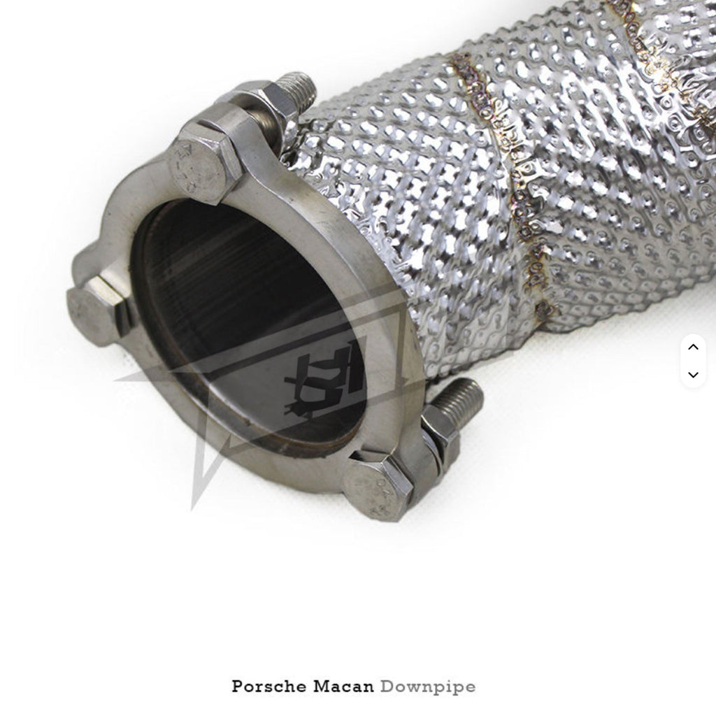 Straight Free Flow Stainless Steel Down Pipes for Porsche Macan Turbo GTS 3.6T