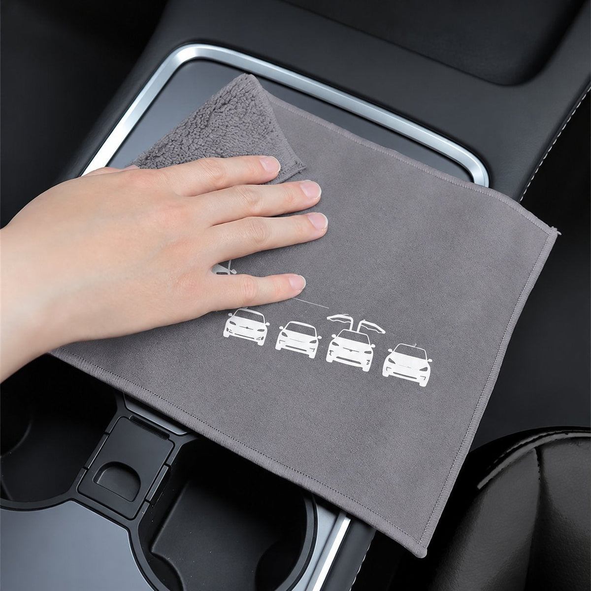 Premium Dual-Sided Car Cleaning Towel | Suede & Coral Velvet | 30×30cm | 3 Colors
