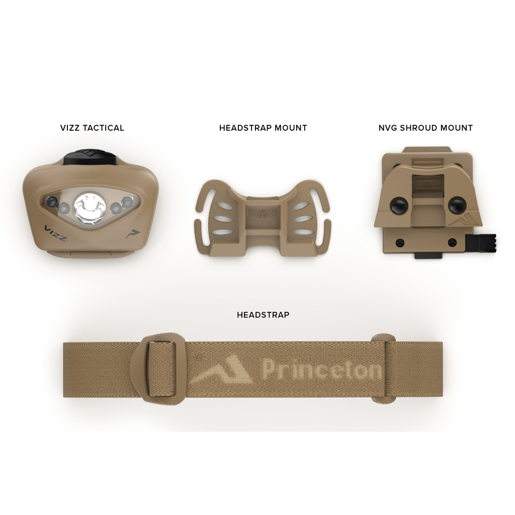 Princeton Tec Vizz Tactical MPLS - 550 Lumens Headlamp - Made in USA