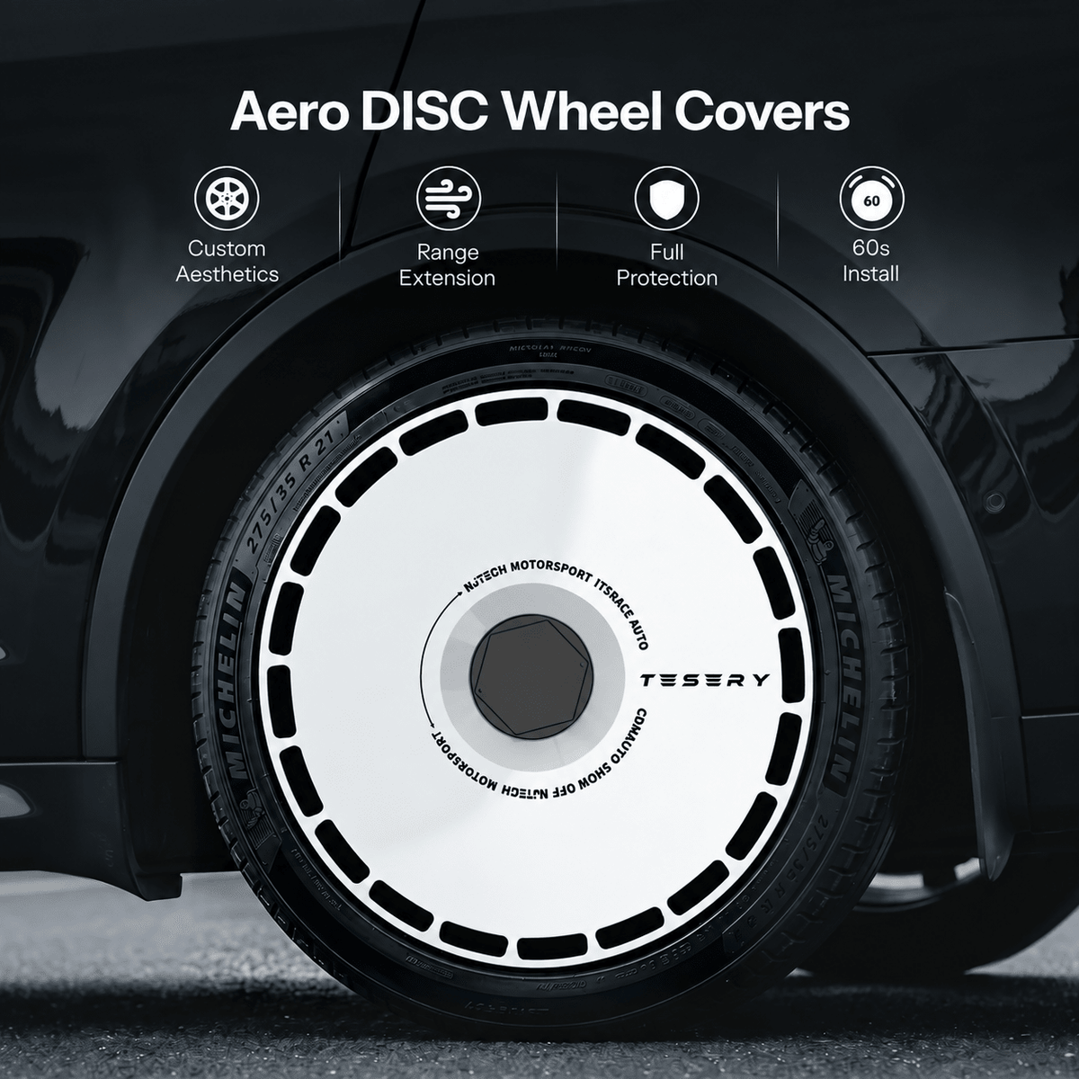 TESERY Aero DISC Wheel Covers for Model Y / Model 3 Highland