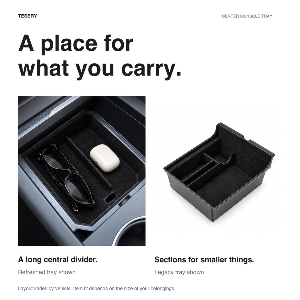 TESERY Center Console Tray for Model 3 & Model Y & Model YL