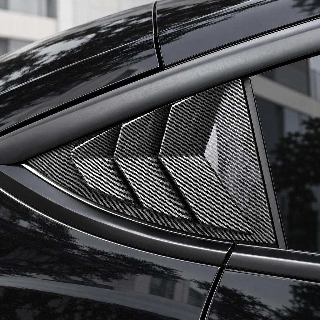 TESERY Rear Side Window Louvers Cover for Model Y | 3 Finishes | 2-Pack