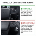 TESERY Touch Horn Yoke Plaid Steering Wheel Replacement for Tesla Model S / X 2021-2023