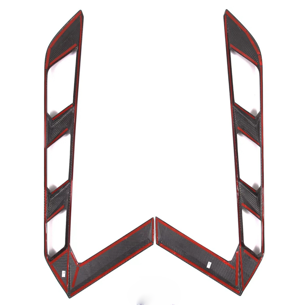 Carbon Fiber Rear Window Trim Cover Set for Chevrolet Corvette C8 Coupe
