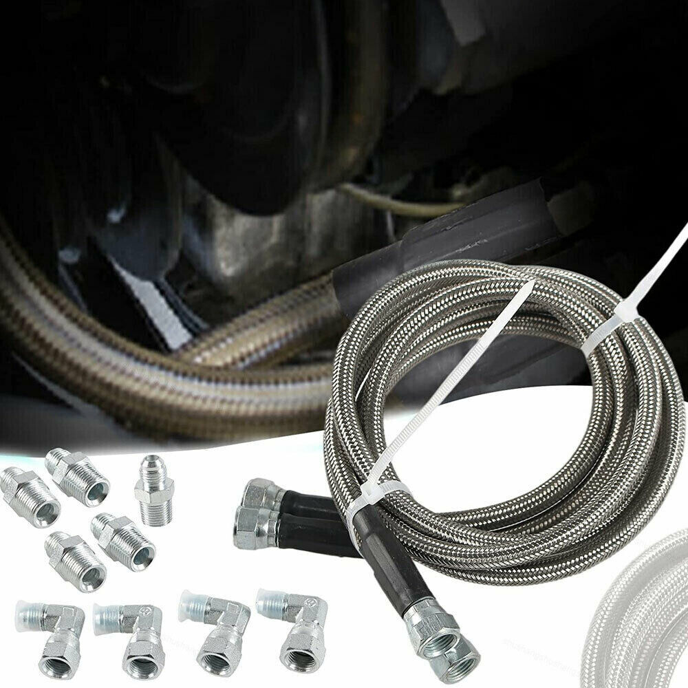 6AN SS Transmission Cooler Hose Fitting Stainless Steel Chevy Ford Mopar Replace