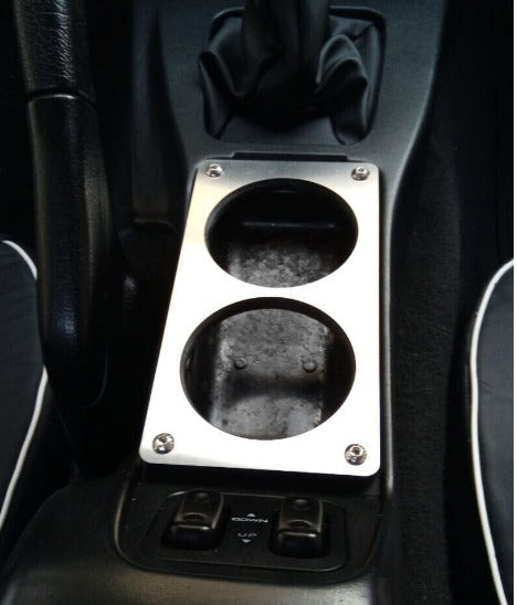 Stainless Steel Center Console Cup Holder Ash Tray Delete for 1989-1997 Mazda MX-5 Miata MK1