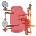 Trim 4" Alarm Vertical J-1 Brass Check Valve