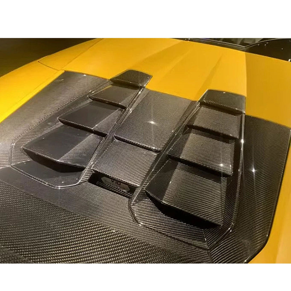 Dry Carbon Fiber Engine Hood Cover for Lamborghini Huracan EVO Spyder