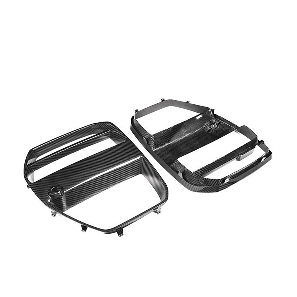 VR Style Carbon Fiber Front Grille Replacement Set for BMW G80 M3 G82 G83 M4