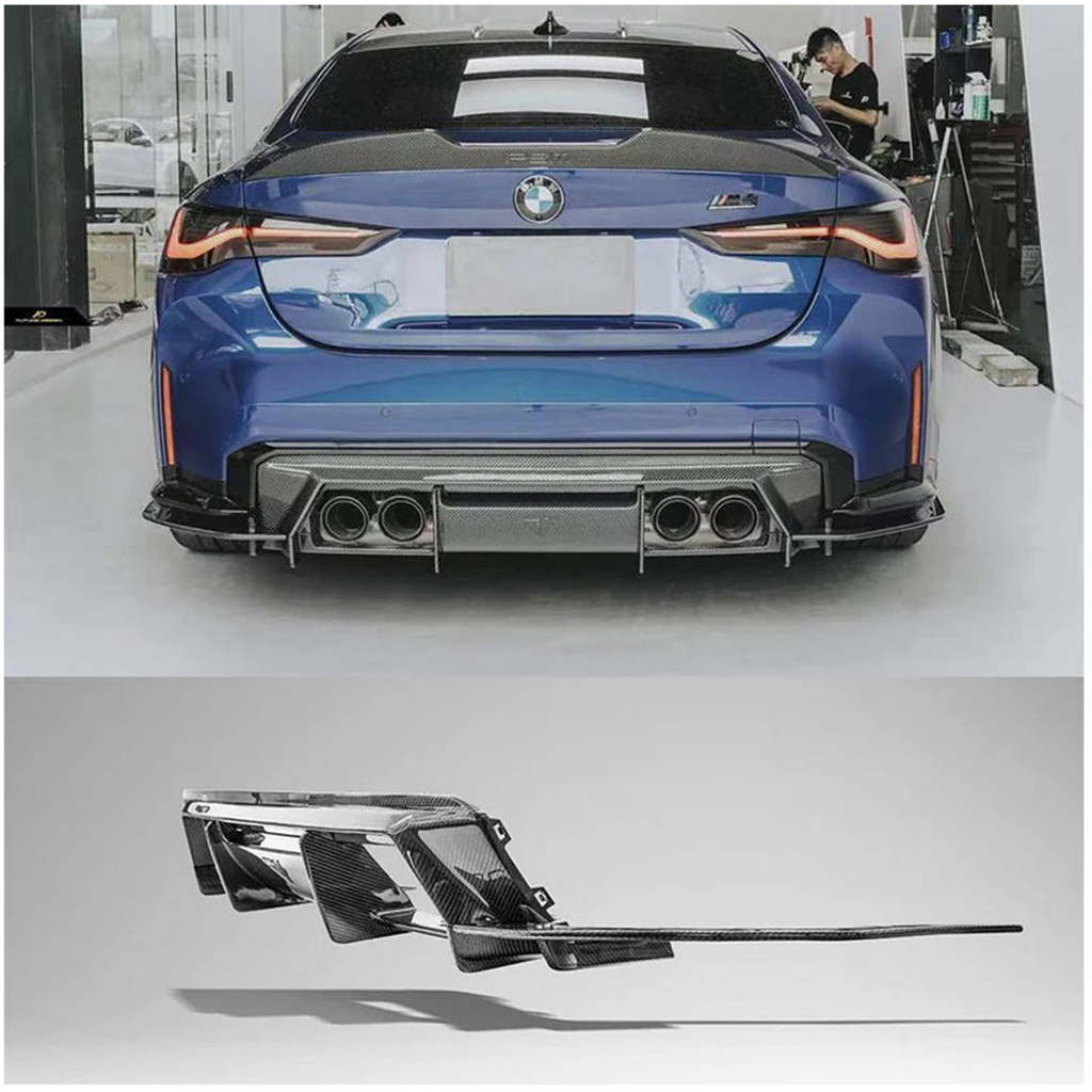 Prepreg Carbon Fiber FD Style Rear Diffuser for BMW G80 M3 G82 M4