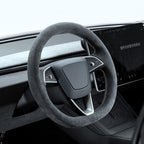TESERY Alcantara Steering Wheel Cover for Model Y Juniper / Model 3 Highland / Model YL