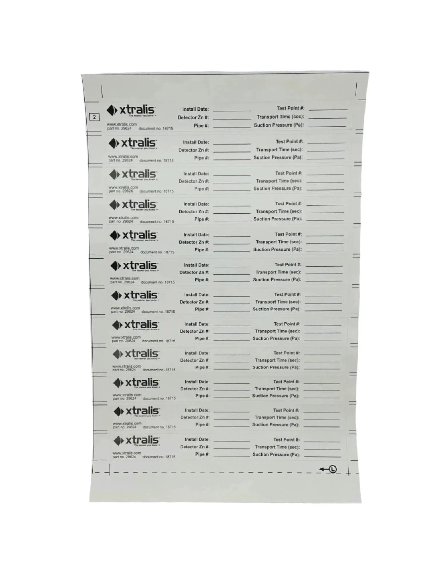 Kidde Test Point Pipe Labels Durable Fire Safety Identification